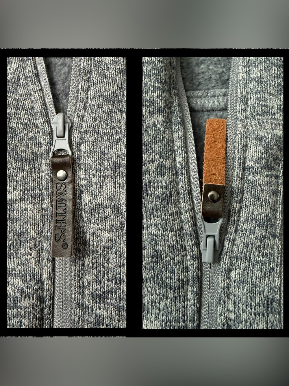 Smith’s Workwear Men’s L Gray Sweater Fleece 1/4 Zip Pullover Pockets - Picture 10 of 11